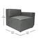 Flash Furniture Bridgetown Luxury Modular Sectional Sofa, Right Side w/Arm Rest, Dark Gray IS-IT2231-RC-DKGRY-GG - alternate 9